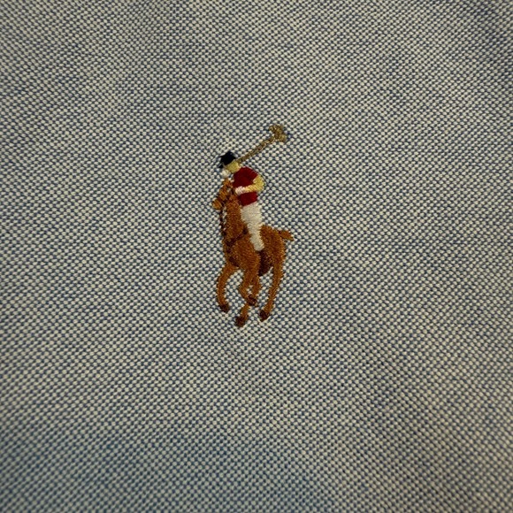 Ralph Lauren Mens XL Classic Fit Short Sleeve Button Down Shirt Flesh Pony - Picture 4 of 8